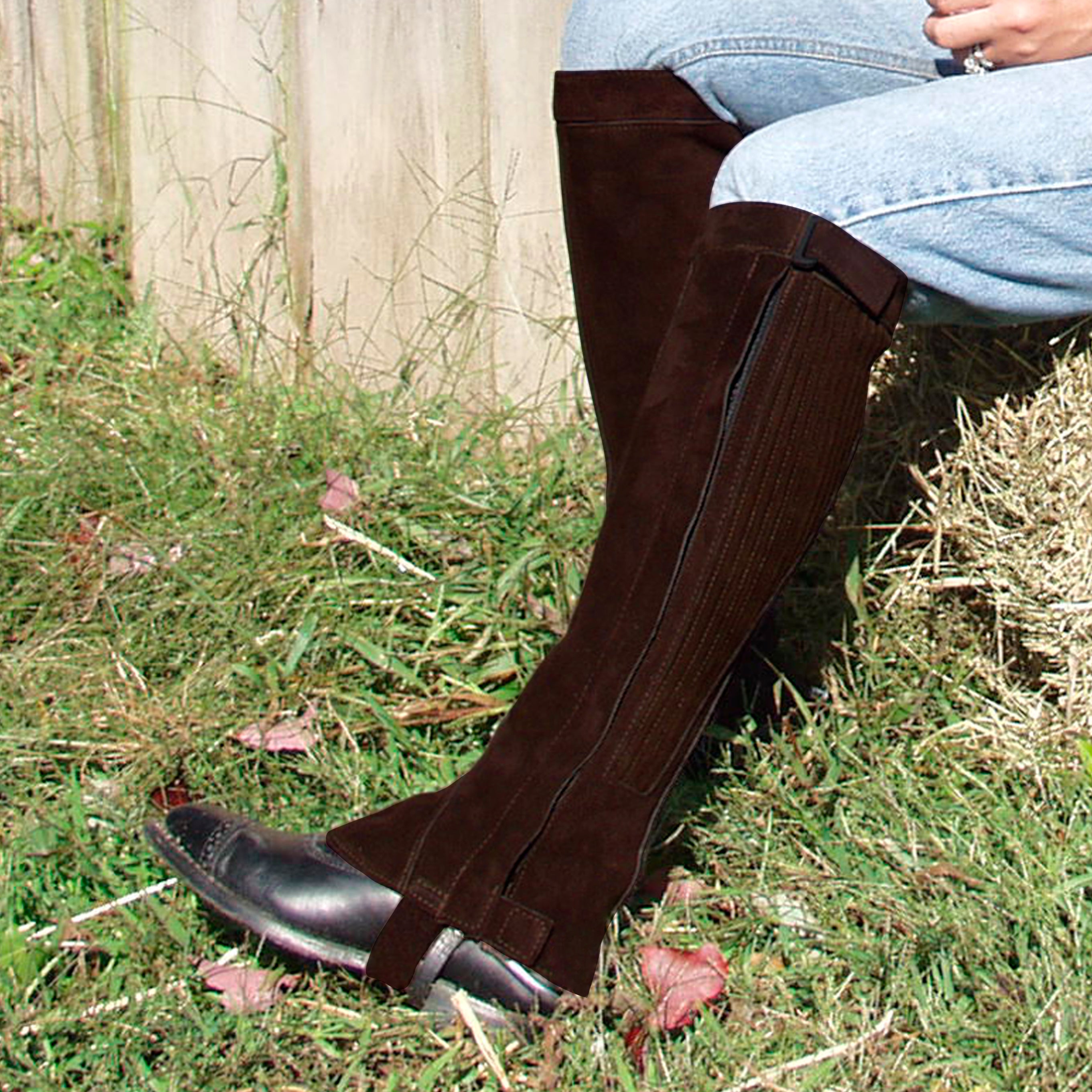 Shires leather hot sale half chaps